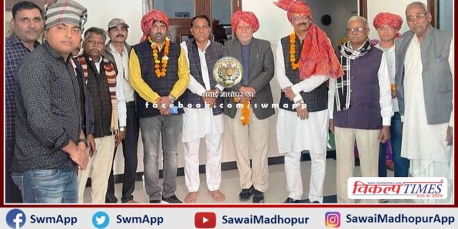 Devnarayan board member welcomed by Gurjar Samaj in sawai madhopur
