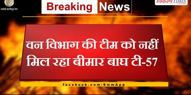 Forest department team is not getting sick tiger T-57