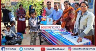 Free uniforms distributed to students in sawai madhopur