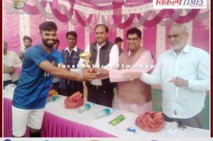 Mantown Club won the final match of football by defeating Cement Factory by 5-0 in chauth ka barwada sawai madhopur