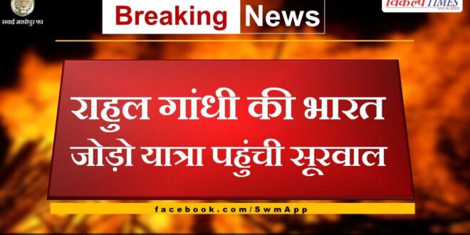 Rahul Gandhi's Bharat Jodo Yatra reached Surwal Sawai Madhopur