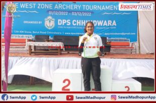 Yashasvi Nathawat won Gold Medal in CBSE West Zone School Archery Competition