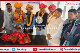 BJP people welcomed the newly elected journalist executive in bamanwas