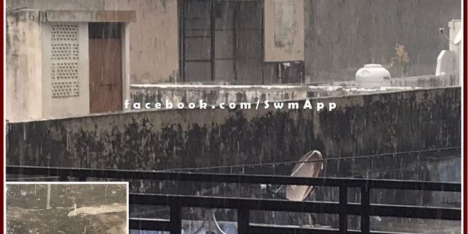 Hail fell in many areas with rain in Sawai Madhopur district