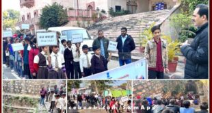 Message given to students to save water under Mission Life in sawai madhopur