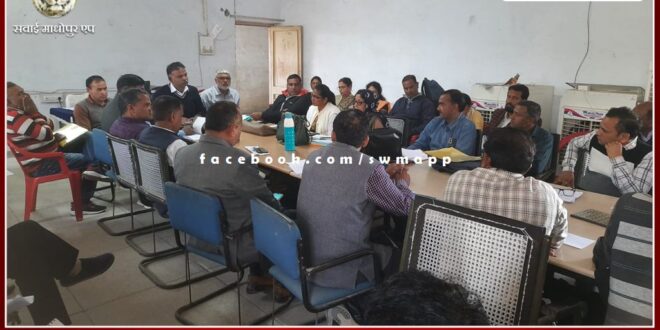 A review meeting of the vocational education principals conducted in the district was organized