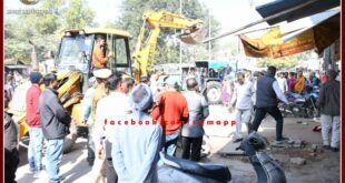 City Council's bulldozer again on encroachment in sawai madhopur