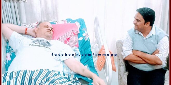 Manoj Parashar inquired about the health of Ranthambore Trinetra Ganesh Temple Mahant