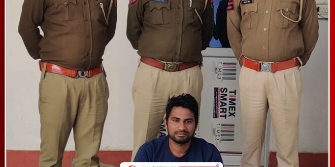 Rajendra Meena, a young man arrested for creating a sense of insecurity by threatening people under Operation Guardian