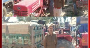 Seized four tractor-trolleys transporting illegal gravel in chauth ka barwara
