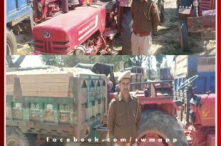 Seized four tractor-trolleys transporting illegal gravel in chauth ka barwara
