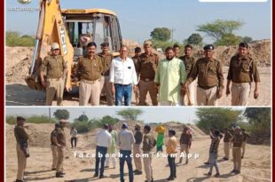 Taking major action against illegal gravel, bonli police destroyed the stock of 45 thousand gravel