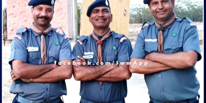 Three scout leaders of sawai madhopur did PreALT course in bikaner rajasthan
