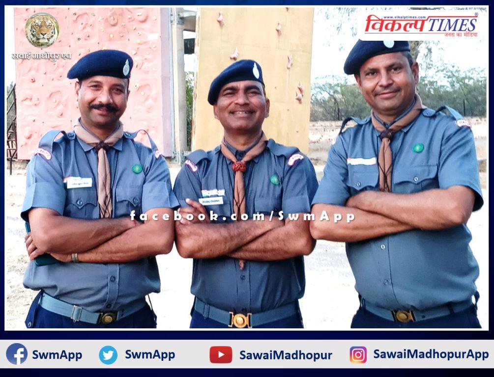 Three scout leaders of sawai madhopur did PreALT course in bikaner rajasthan