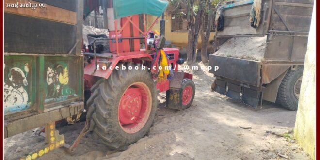 Two tractor-trolley seized transporting illegal gravel in bonli
