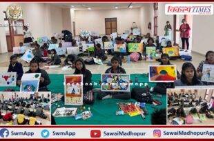 painting competition organized in Rajiv Gandhi Regional Natural Science Museum sawai madhopur