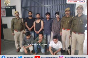 6 arrested for disturbing the peace and 1 for driving under the influence of alcohol in sawai madhopur