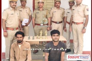 Bamanwas police station recovered the idols stolen from the temple, arrested two accused