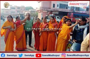 Best wishes on the new year by applying tilak in sawai madhopur