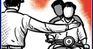 Bonli Police Station cut challan two dozen people who did not follow the traffic rules