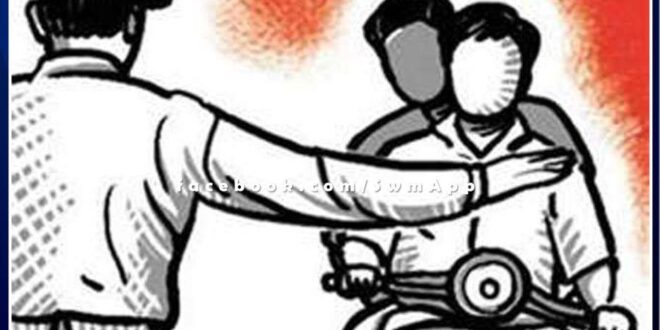 Bonli Police Station cut challan two dozen people who did not follow the traffic rules