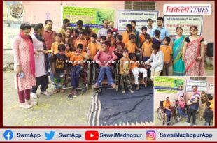 Divyang children celebrated Holi festival in sawai madhopur