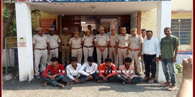 Five poachers arrested in chauth ka barwara