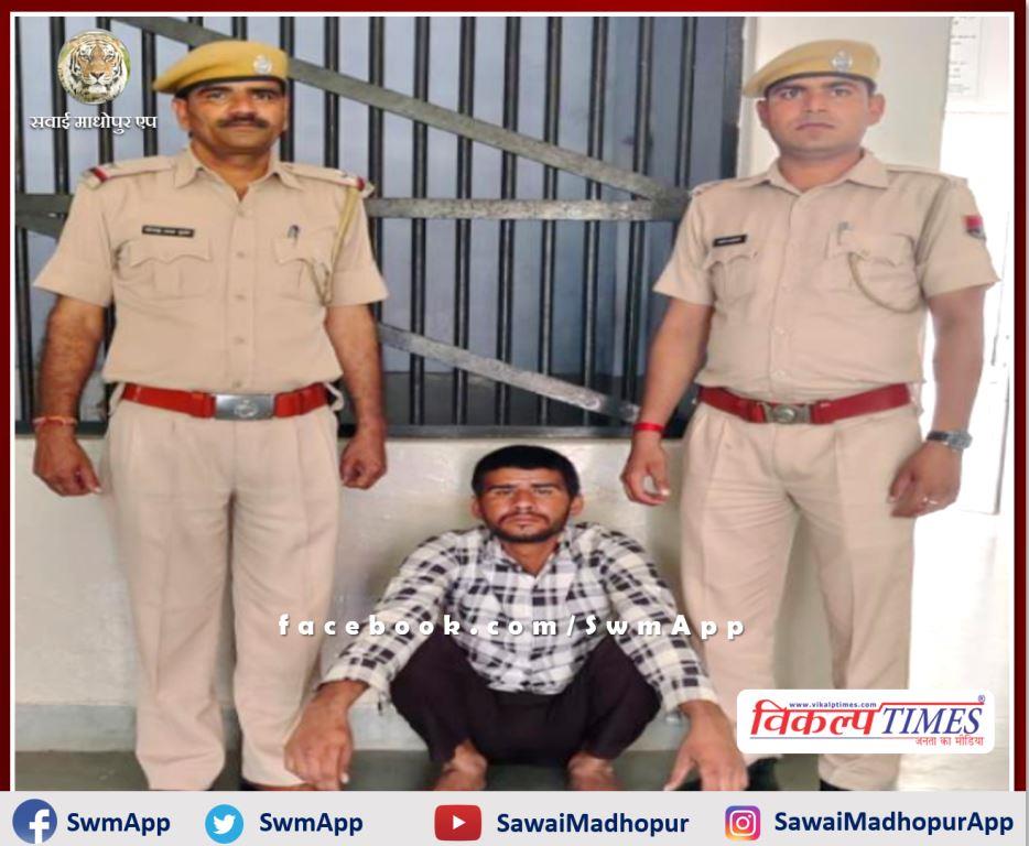 Kotwali police station arrested accused for theft in the temple in sawai madhopur
