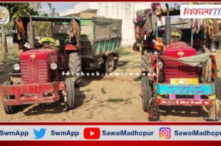 Seized three tractor-trolley filled with gravel in malarna dungar