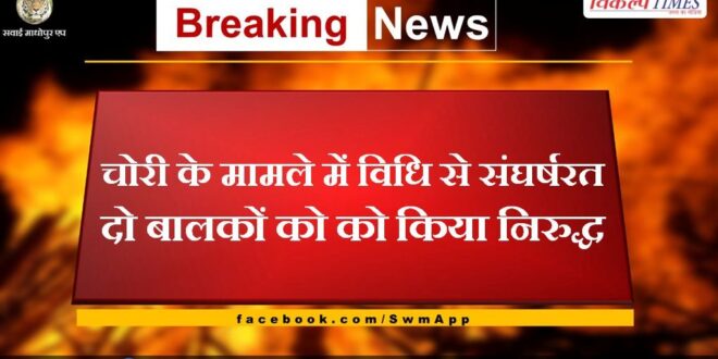 In the case of theft, two boys struggling with the law were detained in sawai madhopur