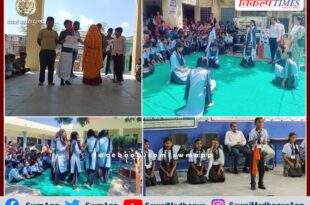 The message of the health benefits of coarse grains was given through a street play in sawai madhopur