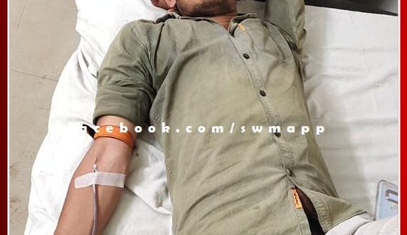 Donated blood for female patient in emergency