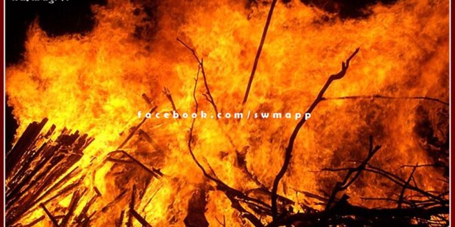 Fire broke out at five different places in Sawai Madhopur