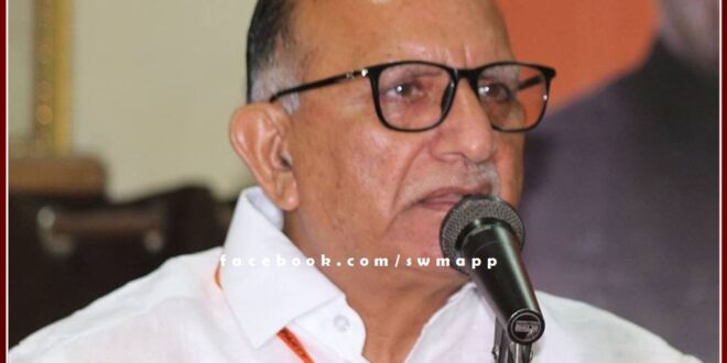 Former BJP State President Ashok Parnami reached Chauth Ka Barwara