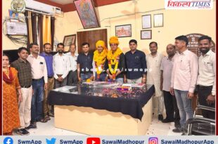 Professor Haricharan Meena was welcomed by the Faculty of Social Sciences in pg college sawai madhopur