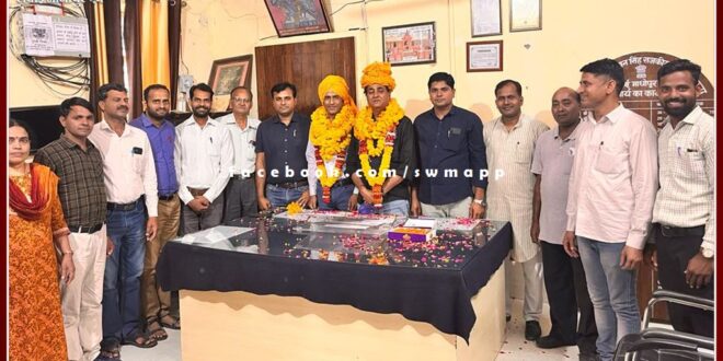 Professor Haricharan Meena was welcomed by the Faculty of Social Sciences in pg college sawai madhopur