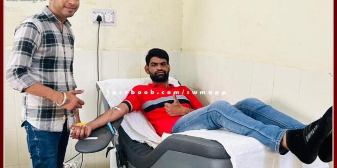 Donated blood by going 204 kilometers in churu