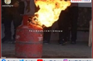 Fire broke out due to leakage in the cylinder during cooking in gangapur city