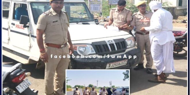 In a one day special campaign, 908 people were challaned for driving two wheelers without helmet in sawai madhopur