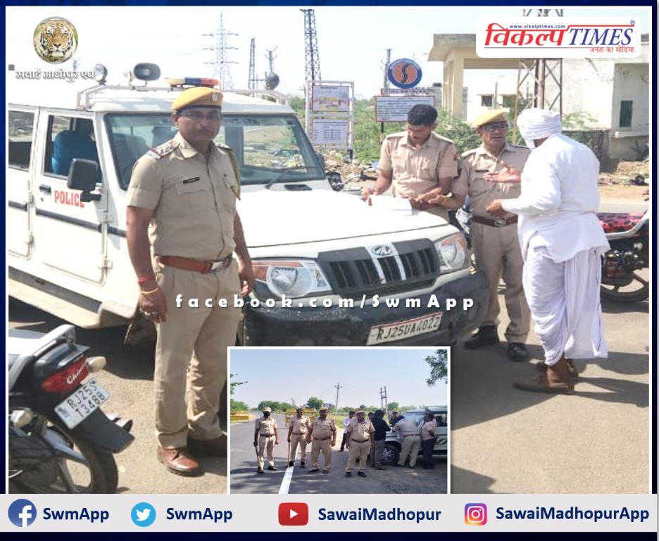 In a one day special campaign, 908 people were challaned for driving two wheelers without helmet in sawai madhopur