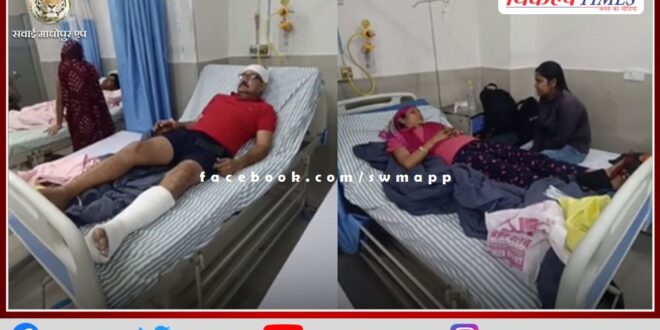 The policeman and his wife were seriously injured due to breaking of the tank straps of the police line quarters