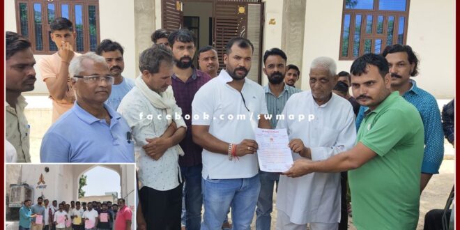 Yellow rice was distributed from village to village for the honor ceremony of Shri Rajput Karni Sena