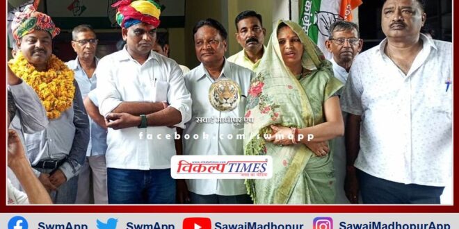 Congress District President Girraj Gurjar welcomed in sawai madhopur