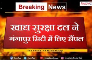 Food security team took samples in Gangapur City