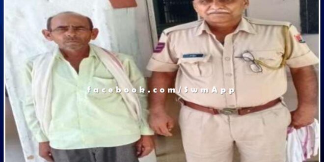 Khandar police station arrested the wanted accused vehicle owner of illegal gravel transport in sawai madhopur