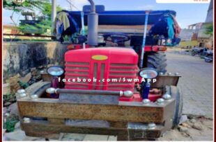 Kundera police station seized a tractor-trolley filled with illegal gravel in sawai madhopur