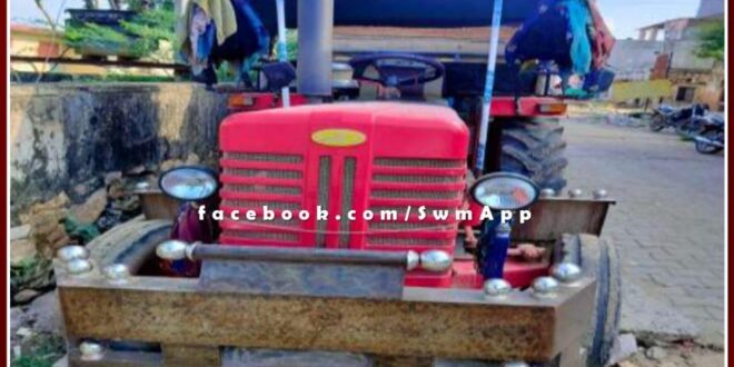 Kundera police station seized a tractor-trolley filled with illegal gravel in sawai madhopur