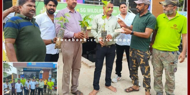 Plants distributed on birthday in sawai madhopur