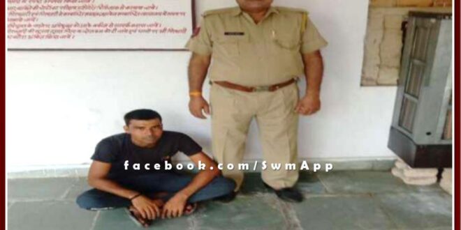 Police arrested a person while carrying illegal desi liquor in sawai madhopur