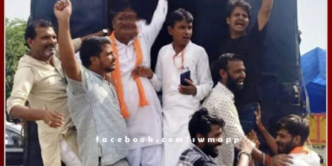 BJP ST Morcha workers gave arrest in jaipur